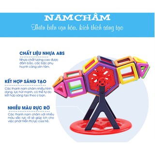 Bộ lắp ráp mô hình đồ chơi hít nam châm 64 miếng