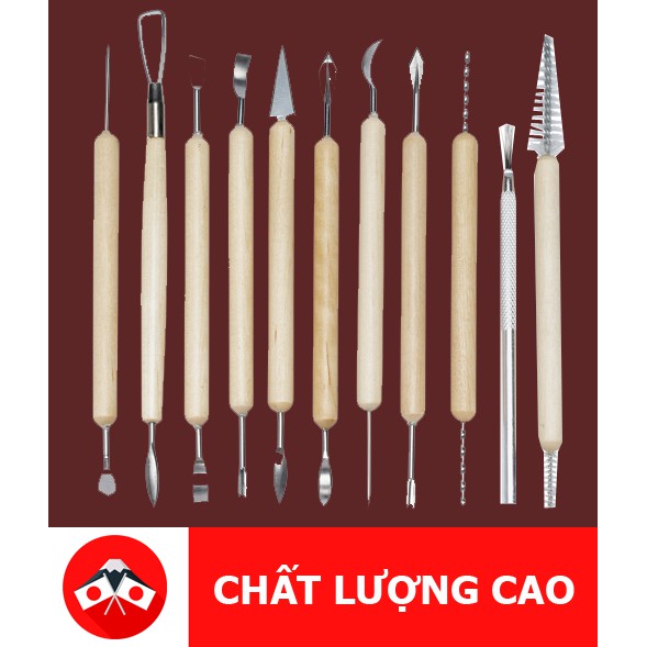 11 DỤNG CỤ NẶN TƯỢNG, ĐIÊU KHẮC MÔ HÌNH NHÂN VẬT ĐẤT SÉT, ĐỒ CHƠI, THỨC ĂN MINI NHẬP KHẨU THÁI LAN