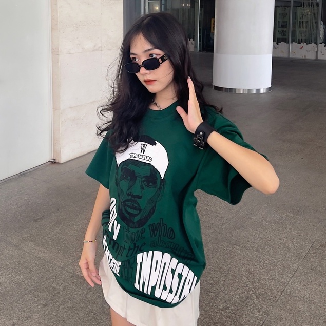 LOCAL BRAND Áo thun The Weird Tay Lửng Form Rộng Unisex Oversize ATK392