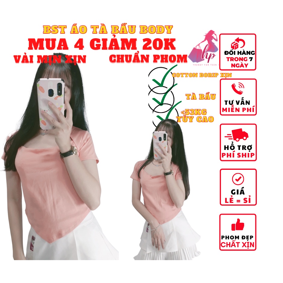áo thun nữ đẹp ôm body tay ngắn cổ Vuông tà bầu màu trắng đen  kiểu hàn quốc thời trang 2022