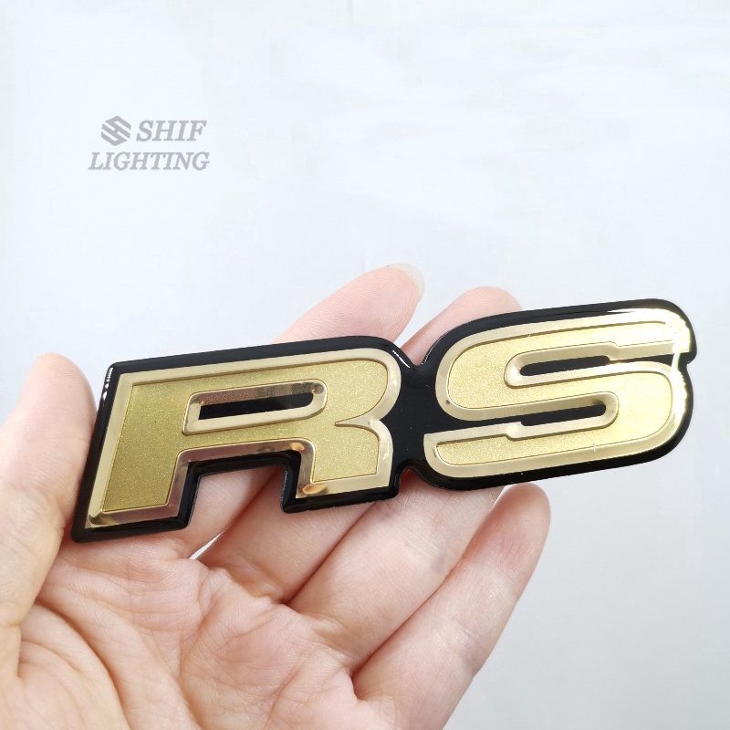1 x Sticker Chữ RS Màu Vàng Dán Trang Trí Xe Hơi Honda RS