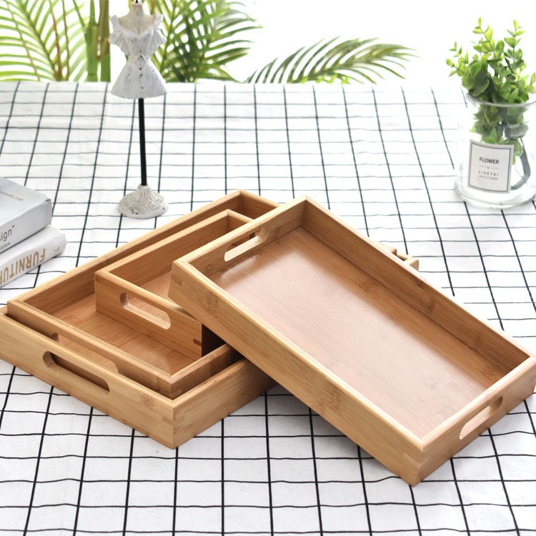 Khay trà gỗ phong cách Nhật Bản