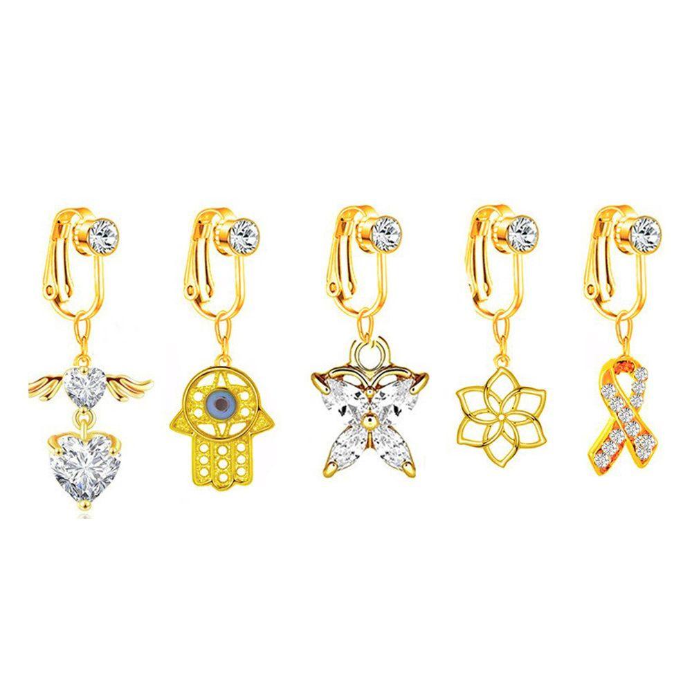 Khuyên Rốn Hình Trái Tim Bằng Thép Không Gỉ Cá Tính