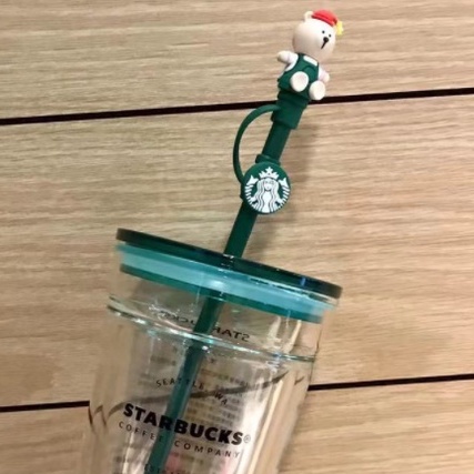 Starbucks Bình Nước Trong Suốt Có Ống Hút Dung Tích 473ml / 16oz