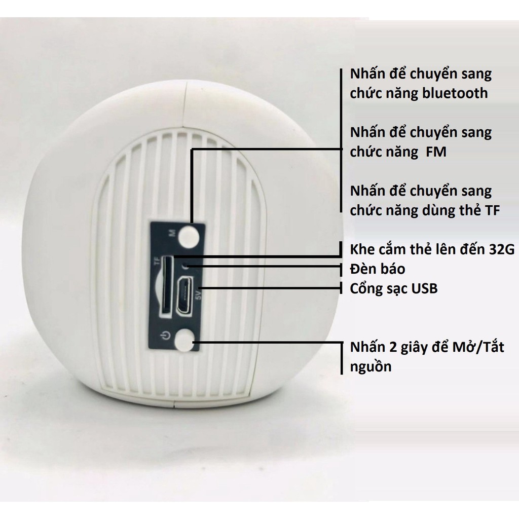 Loa Bluetooth mini 4.1 FZ - 07 , Pin 1200mAh ,âm thanh HIFI, BASS Siêu Trầm, hỗ trợ khe cắm thẻ nhớ lên đến 32G.