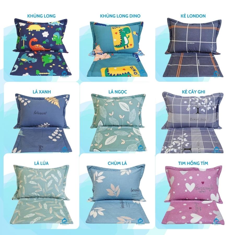 Vỏ gối nằm Dreambedding áo gối nằm cotton 100% khóa kéo, có lót bông size 45x65cm (1 cái) | BigBuy360 - bigbuy360.vn