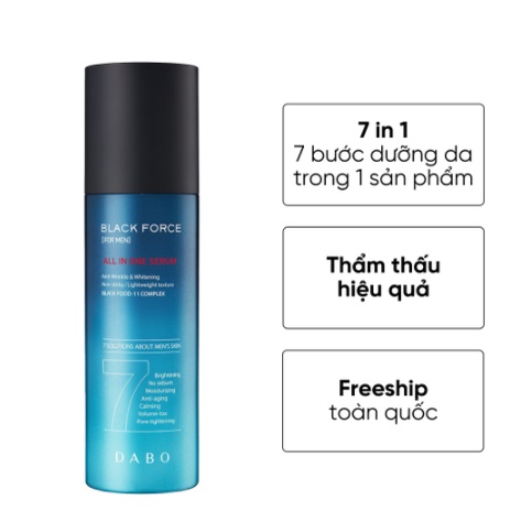 Serum Dưỡng Da Dabo 7in1 Black Force - Làm đẹp dễ dàng với 7 bước dưỡng da trong 1 sản phẩm