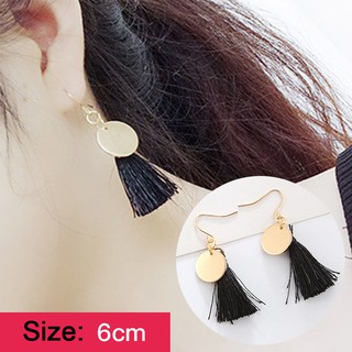 Bông Khuyên Tai Tua Rua Hàn Quốc Mix Vẩy Cá Vàng Đeo Móc Siêu Nữ Tính