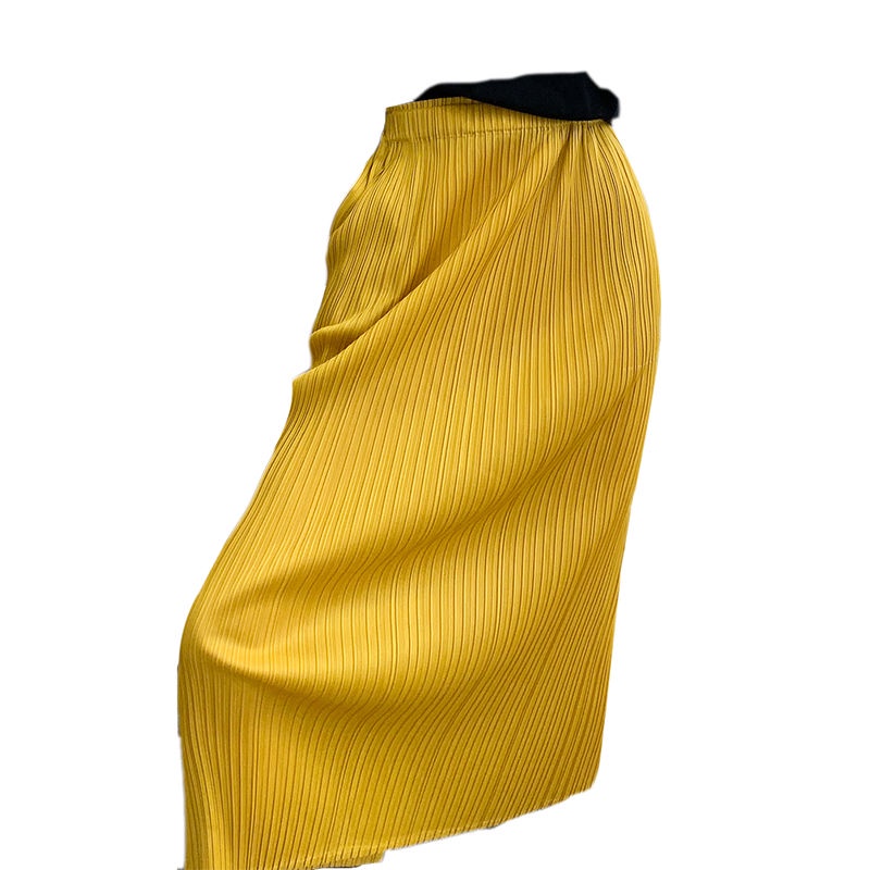 Chân Váy Xếp Ly Dáng Suông Chất Liệu Co Giãn Tốt Thời Trang Trẻ Trung