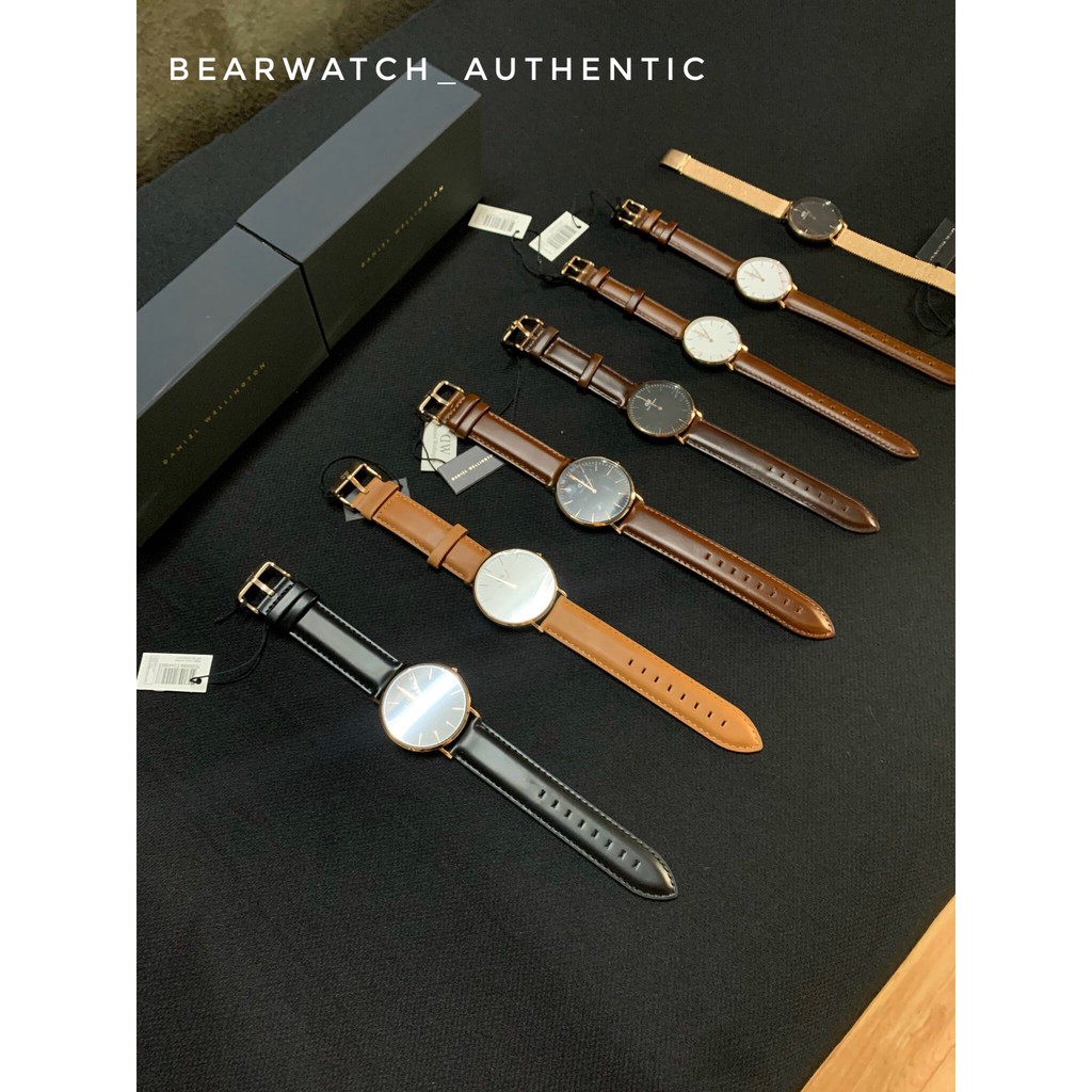 Đồng Hồ Đôi DW Nam Nữ Daniel Wellington dây da Authentic Fullbox Túi Xách,Hộp,Sách Hướng Dẫn,thẻ,tag check code