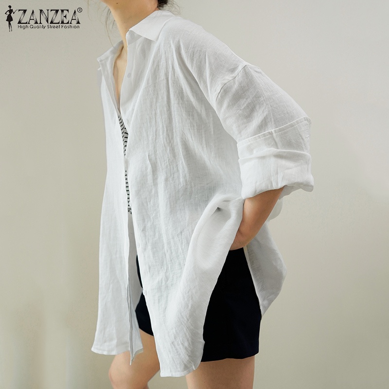 Áo sơ mi Zanzea tay dài đính nút thời trang cho nữ
