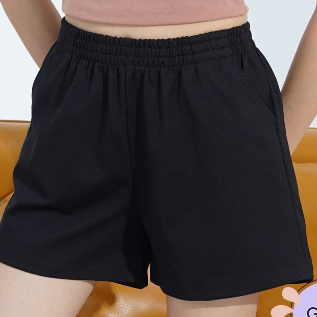 Quần đùi nữ Havana cạp chun năng động vải co giãn tốt short thể thao kiểu trơn basic