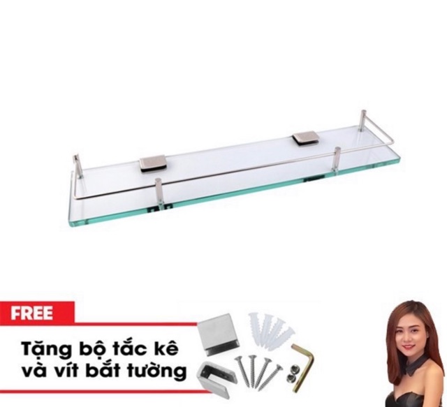 Combo Gương phòng tắm và kệ gương cao cấp dày 10ly