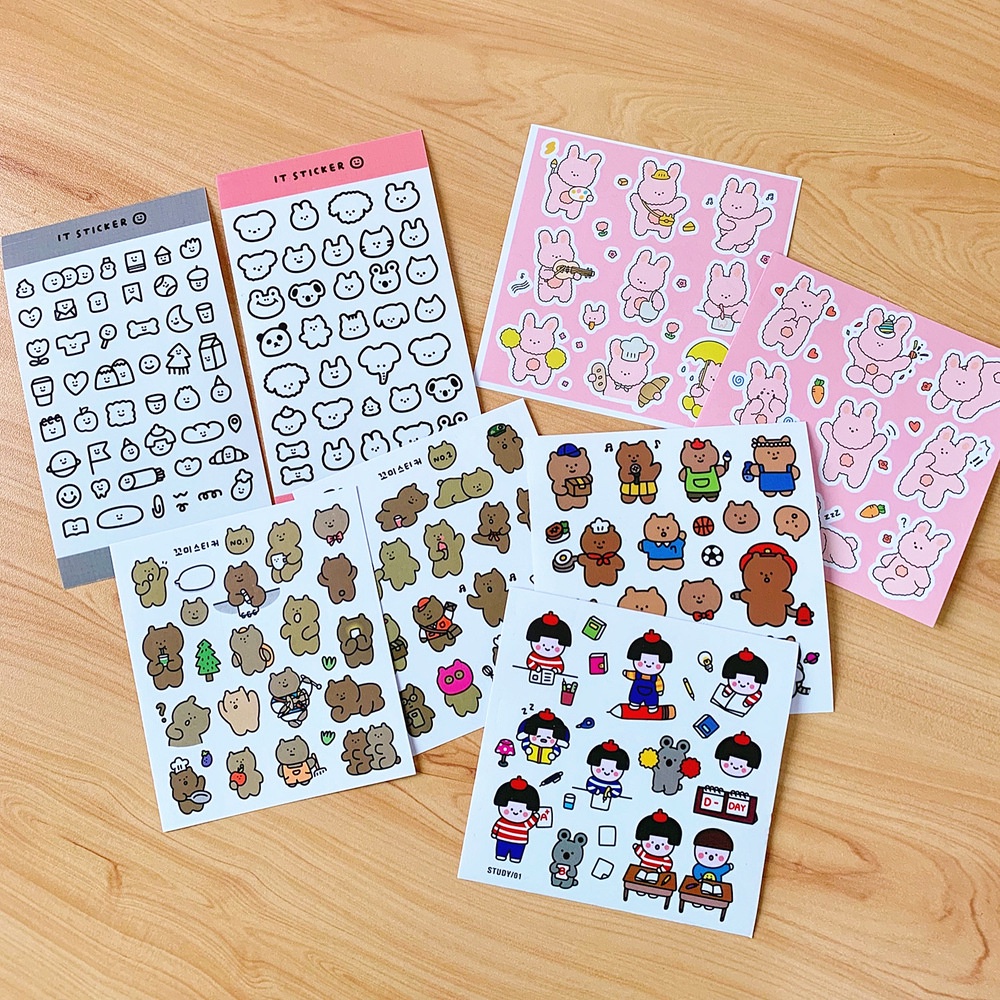Sticker miếng dán cute chống nước siêu đáng yêu, hình dán mũ bảo hiểm, laptop, điện thoại, vali