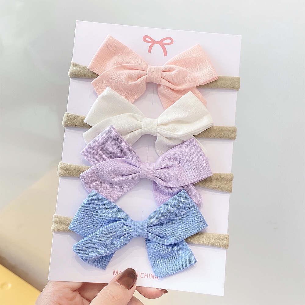 Set 4 dây buộc tóc KIDSBOWS hình nơ cho bé gái