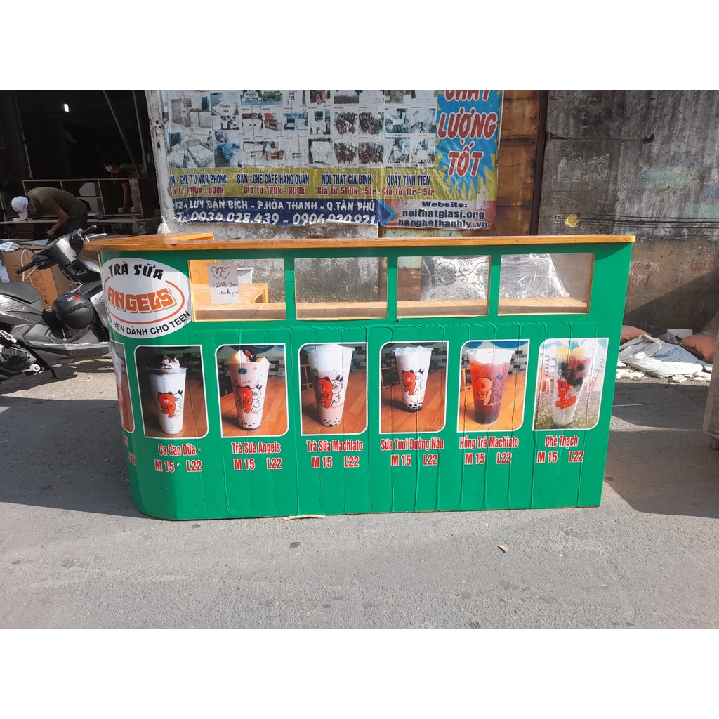 Thanh lý quầy gỗ cũ hàng đẹp giá rẻ