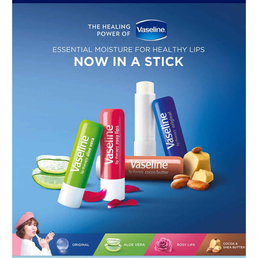 Son Dưỡng Môi Mềm Mại Vaseline Lip Therapy Dạng Thỏi 4.8g