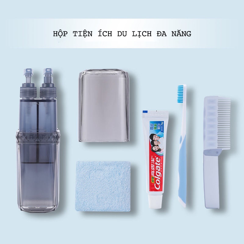 Hộp Du Lịch Đa Năng Đựng Bàn Chải Kem Đánh Răng Mỹ Phẩm Cốc Đựng Bàn Chải Du Lịch Set Đựng Vệ Sinh