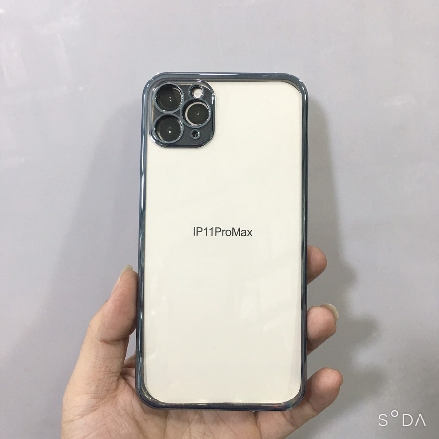 Ốp lưng iphone 11/11 promax trong suốt viền dạng vuông lên đời iphone 12 chính hãng KST design