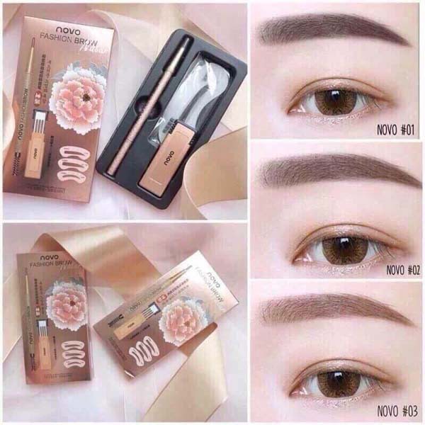 (ss)Bộ chì mày định hình 3 kiểu Novo Fashion Brow (GIÁ SỈ) ( GIÁ SIÊU RẺ )