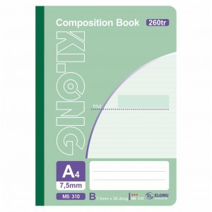 Sổ may KLONG 260tr A4 58/88 Compostion Book; MS: 310