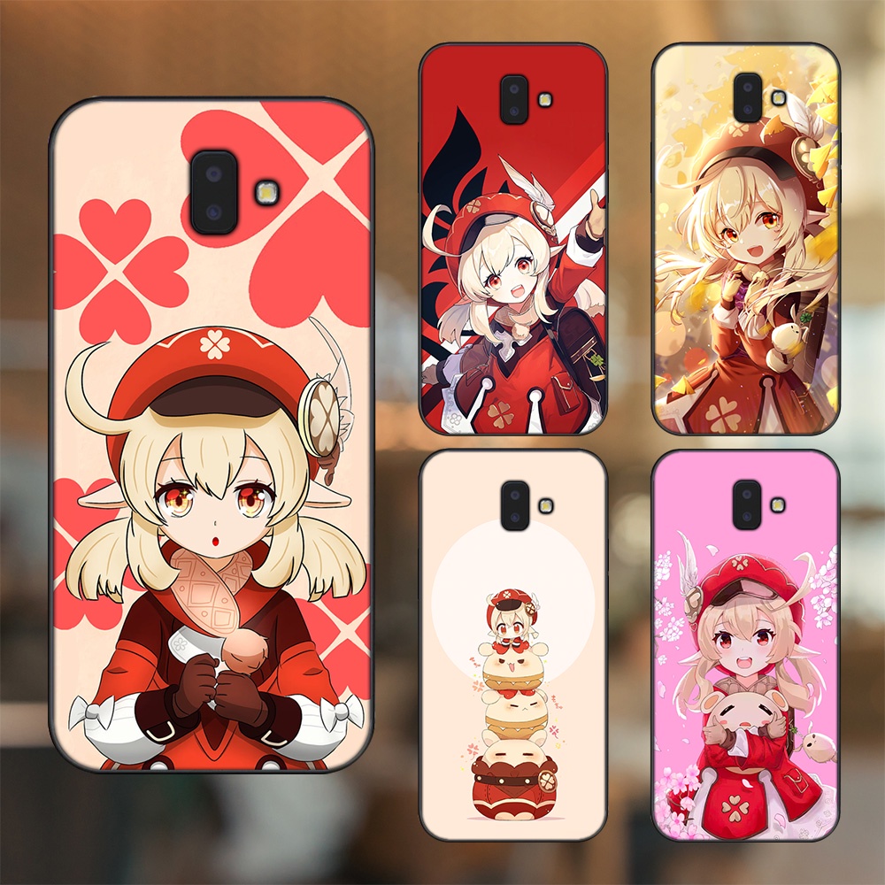 Ốp lưng Samsung J6 Plus viền đen in hình Klee Genshin Impact