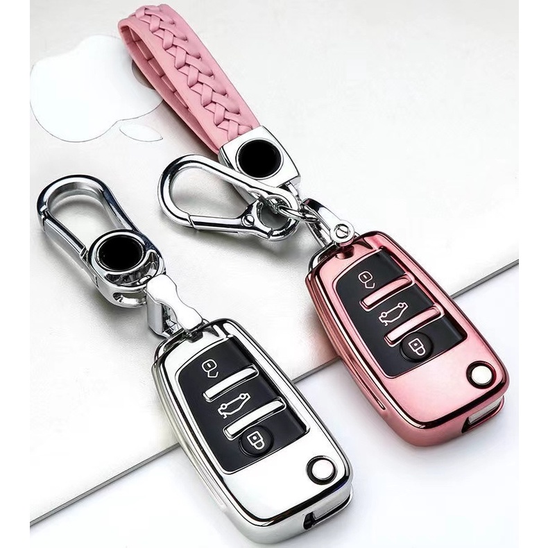 Vỏ silicon bảo vệ chìa khóa xe hơi 19 Audi A3 A1 S3 Q3 R8 TT Q7 A6L có thể gấp gọn tiện dụng