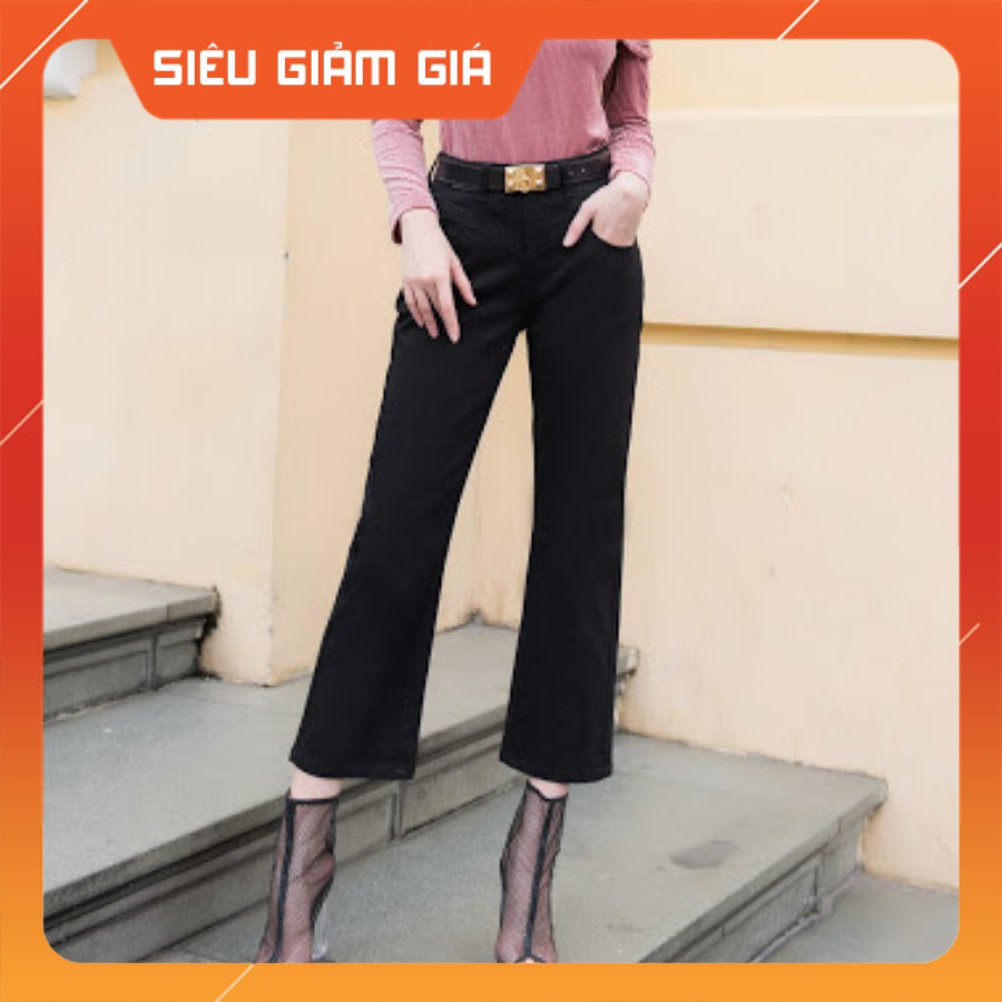 Quần jean nữ Ống Loe Đen Túi cách điệu Dáng loe nhẹ cực sang - Quần vải bò xịn  Thời trang nữ H&H Luxury | BigBuy360 - bigbuy360.vn