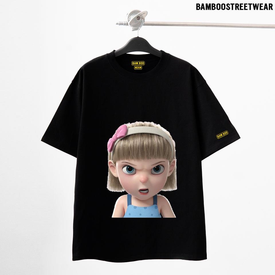 Áo Thun GIRL ANGRY BamBooStreetWear NAM NỮ Form Rộng (52-53)