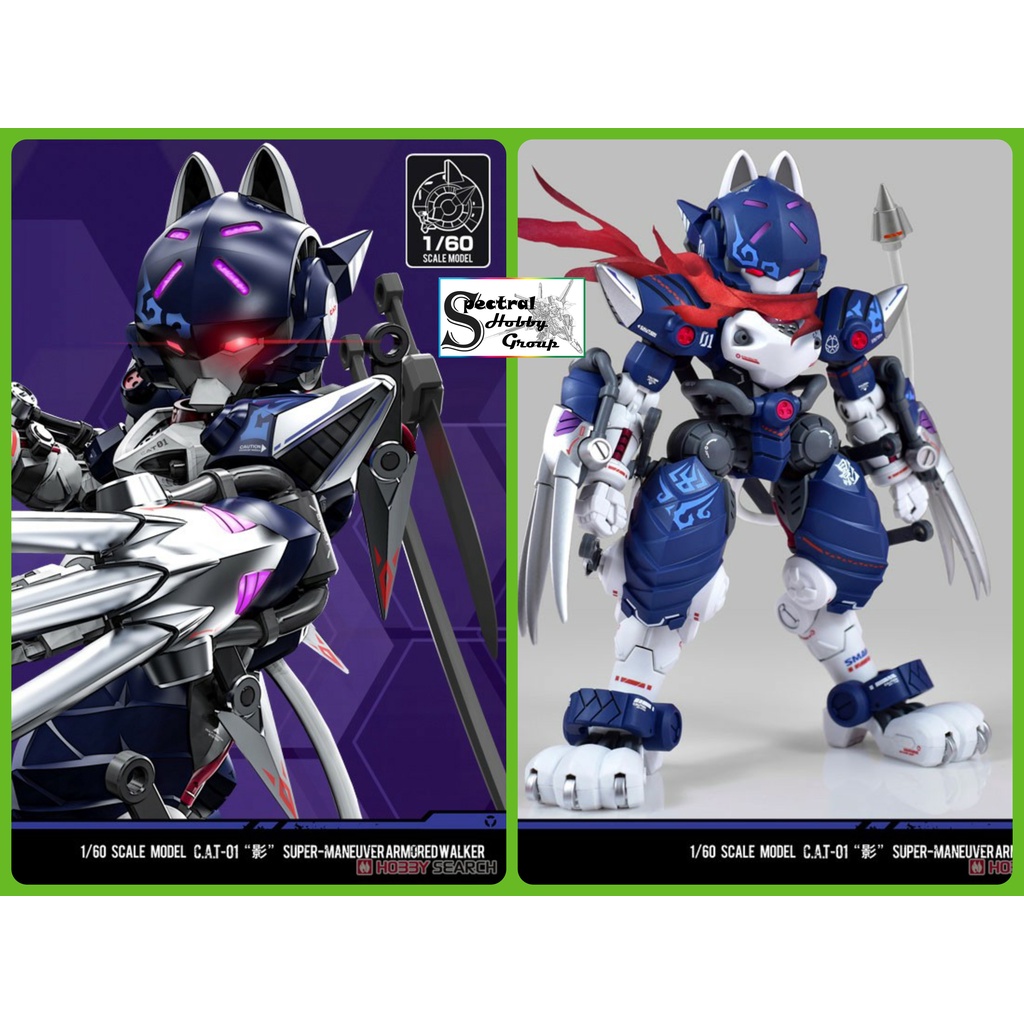 Mô hình lắp ráp Super Ninja mèo Maneuver Armored Walker C.A.T-01 Shadow CAT01 Xiaot