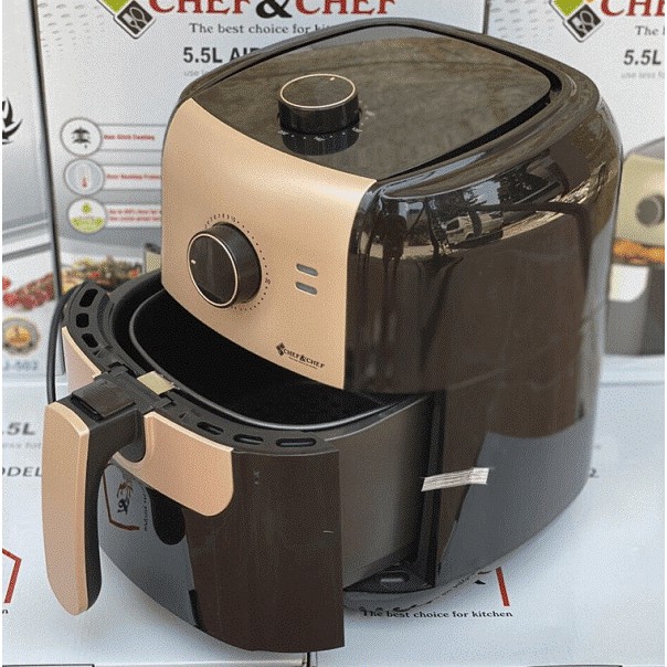 [Mã SKAMSALE03 giảm 10% đơn 200k] Nồi chiên không dầu ⚡ HÀNG CAO CẤP ⚡ Chef &amp; chef 5.5l (YJ 502)