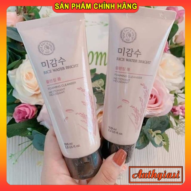 Sữa rửa mặt gạo The Face Shop Rice Water Bright Rice Bran Cleansing Foam TFS