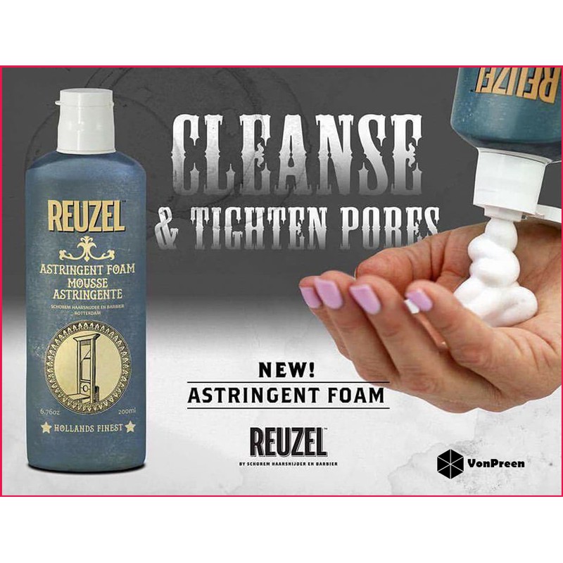 🥜Reuzel - USABọt dưỡng và làm dịu sau khi cạo râu Astringent Foam Reuzel 200ml