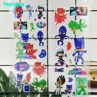 PJ MASKS Set 5 Tấm Hình Dán Xinh Xắn Dùng Để Trang Trí