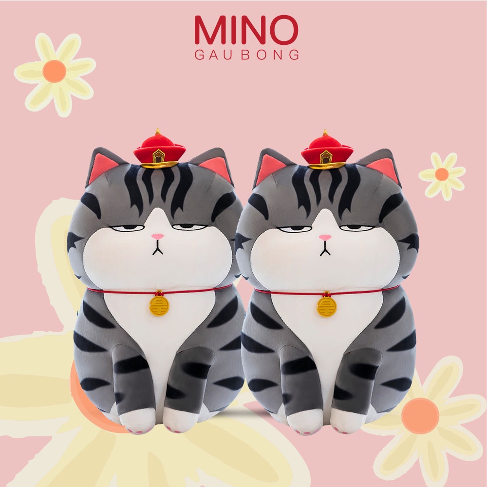 Mèo Hoàng Thượng Nhồi Bông 30cm MINO STORE Gấu Bông Mèo Cao Cấp TH6