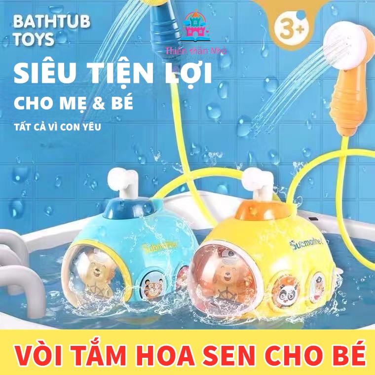 [Hàng loại 1] Set Tàu ngầm Vòi tắm hoa sen tiện lợi cho mẹ và bé siêu dễ thương TTN-0108