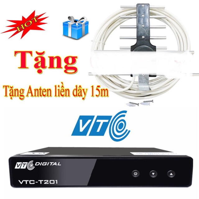 Đầu kĩ thuật số DVB T2 Model 201 - tặng dây Ăngten 15m DVB -T2