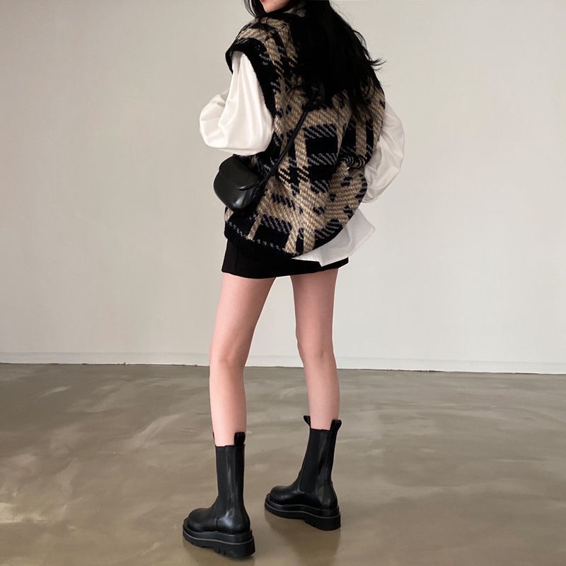 HÀNG CÓ SAN Áo gile len không tay cổ chữ V loại 1 chất len dày mịn GL7 | BigBuy360 - bigbuy360.vn