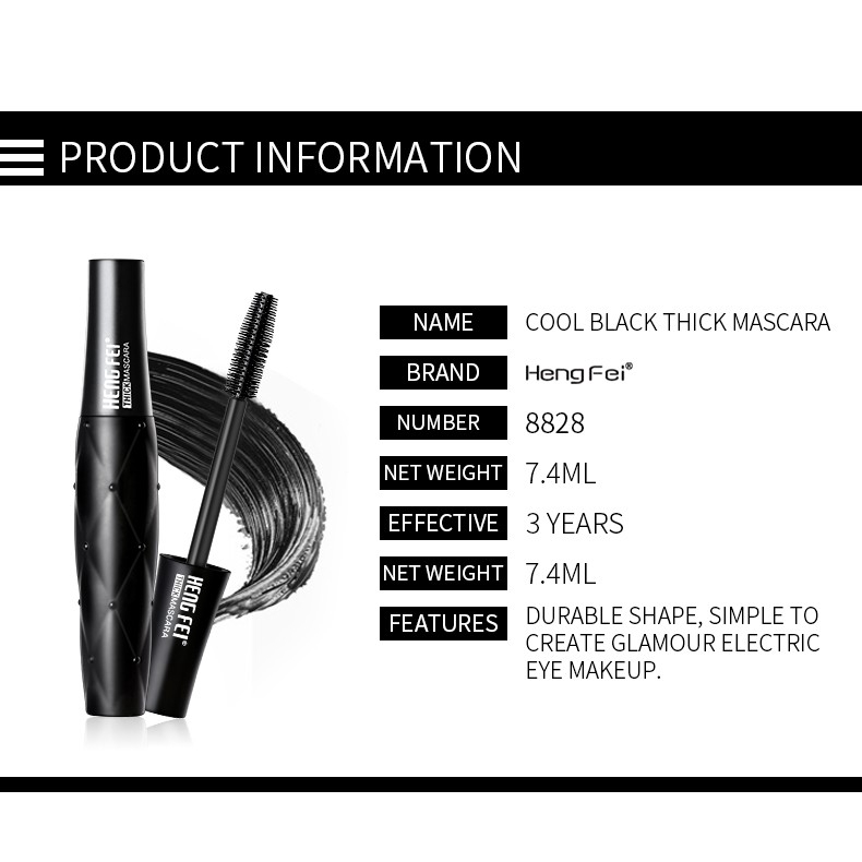 Mascara Hengfei chuốt mi đen dày chống thấm nước 30g | BigBuy360 - bigbuy360.vn