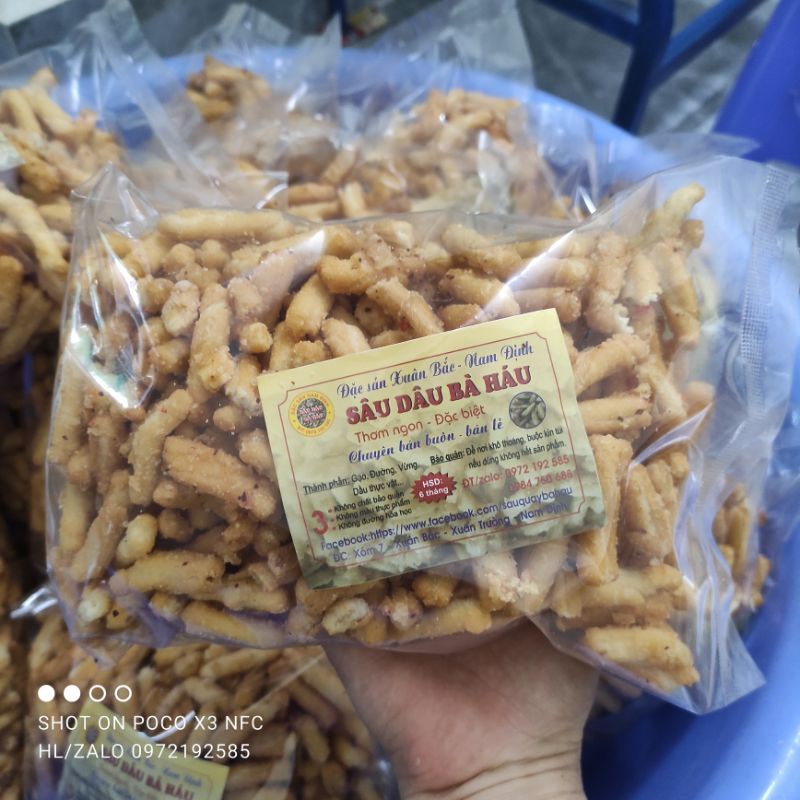 Sâu dâu cay Nam Định gói 500g giá 25k