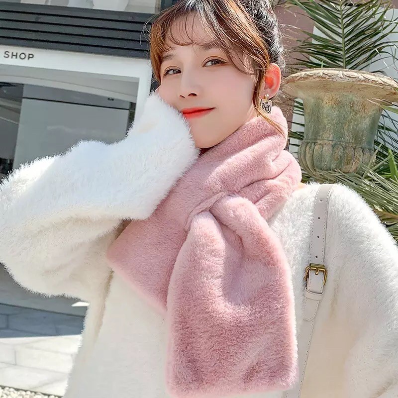 Khăn quàng cổ lông thỏ siêu ấm Angora
