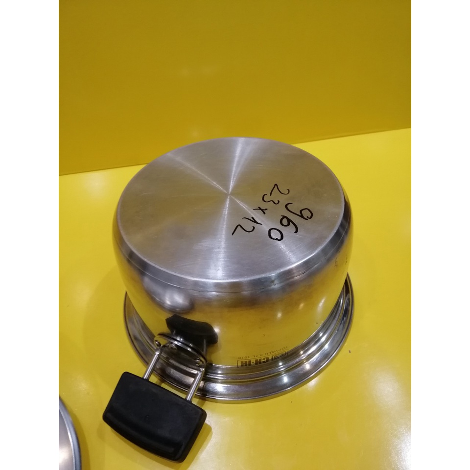 Nồi inox nội địa Nhật, size 23cm, cao 12cm (mã 960), Dùng được bếp từ