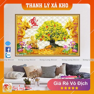 Tranh dán tường 3d Hoa Mai - 435BS - Tranh 3D Bon Sai - Giấy dán tường 3d - Song Long Decor