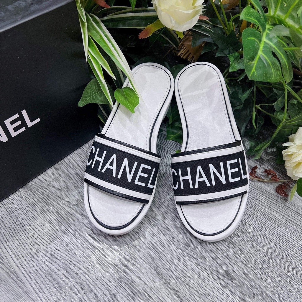 Dép Quai Ngang Nữ Chanell Đế Dày Cao 3cm Thời Trang Cao Cấp TRINH LÊ SHOP GIÀY DÉP HBT54