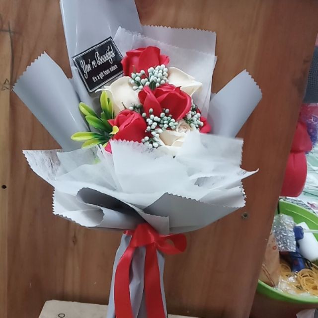 Hoa hồng sáp thơm bó 7bông ( giá sỉ )