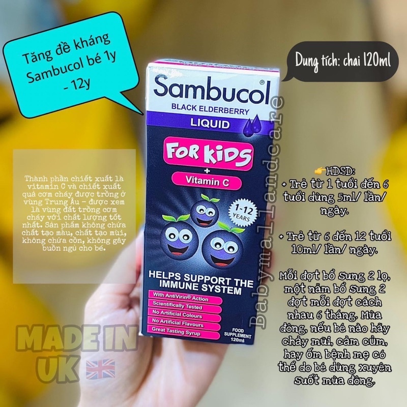 Sambucol Tăng Đề Kháng 1-12y