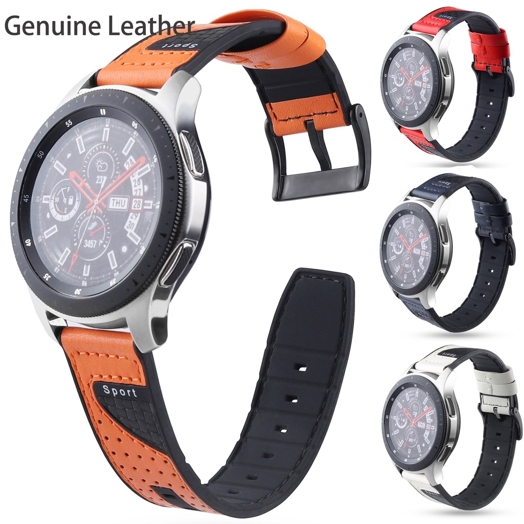 Dây Đeo Bằng Da Carbon Cho Đồng Hồ Thông Minh Samsung Galaxy Watch 3 46Mm Gear S3 22mm