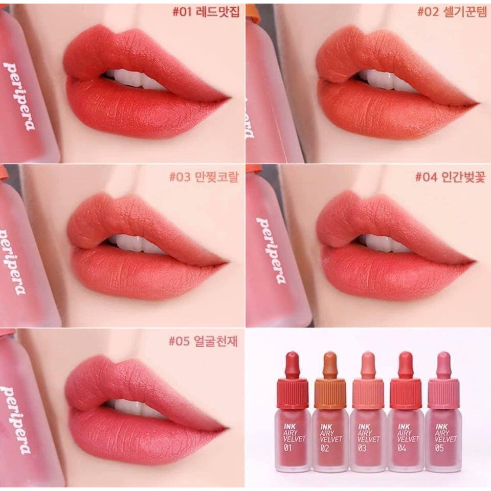 [ CHUẨN] Son Tint 😉FREESHIP 😉 Son kem Peripera Ink Airy Velvet Tint 2019