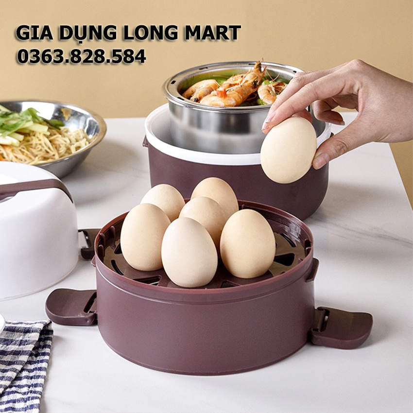 Hộp Cơm Cắm Điện , Nồi Cơm Điện, Inox 3 Tầng Đa Năng SP000040 , Giữ Nhiệt, Nấu Cơm, An Toàn Cho Người Sử Dụng