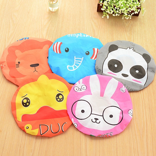 Mũ tắm chùm đầu, chụp tóc chống thấm tiện lợi, nhiều họa tiết Huyna Mart NT11